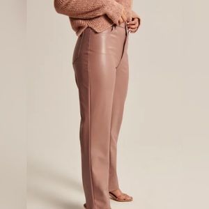 Abercrombie Curve Love 90’s Straight Vegan Leather Pants